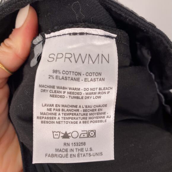 SPRWMN Los Angeles Stevie Micro Flare High Rise Black Denim Jeans 28 - Picture 8 of 8